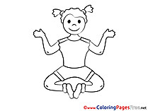 Yoga free Colouring Page download