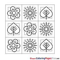 Decoration Kids Spring Coloring Pages