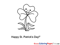 Flower Kids St. Patricks Day Coloring Pages