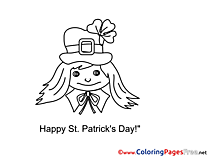 Girl St. Patricks Day Coloring Pages download