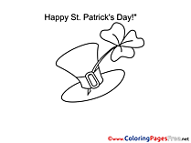 Happy St. Patricks Day Coloring Pages Hat