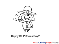 Happy St. Patricks Day Man Kids Coloring Pages