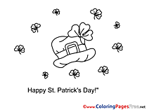 Hat free Colouring Page St. Patricks Day