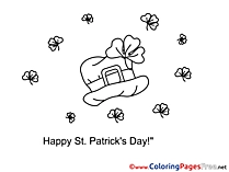 Hat free Colouring Page St. Patricks Day