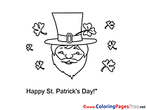 Leprechaun download St. Patricks Day Coloring Pages