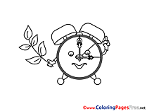 Alarm Clock download Summer Coloring Pages