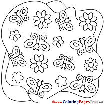 Decoration Summer Colouring Sheet free