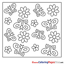 Illustration Summer Coloring Pages free