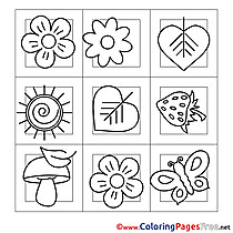 Image free Colouring Page Summer Decoration