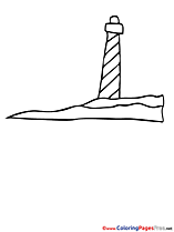 Lighthouse free Colouring Page Summer