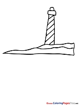 Lighthouse free Colouring Page Summer
