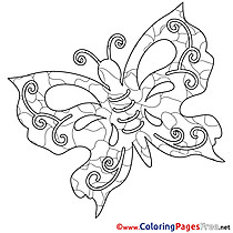 Printable Butterfly Summer Coloring Sheets