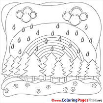 Rain download Summer Coloring Pages Bad Weather