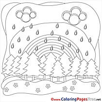 Rain download Summer Coloring Pages Bad Weather