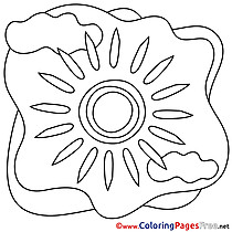 Ray Sun printable Coloring Pages Summer