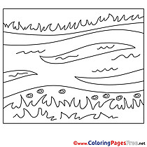 River Children Summer Colouring Page