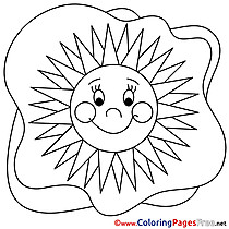 Sun Colouring Page Summer free