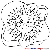 Sun Colouring Page Summer free