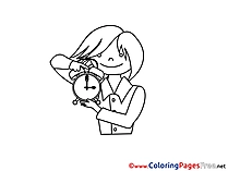 Time for Kids Summer Colouring Page Boy