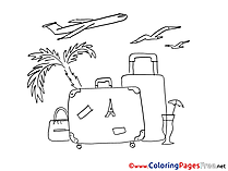 Vacation free Colouring Page Summer