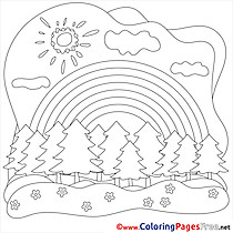 Woods Coloring Sheets Summer free Sun