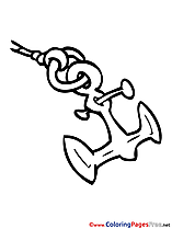 Anchor for Children free Coloring Pages