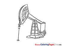 Oil Derrick printable Coloring Sheets download