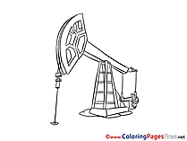 Oil Derrick printable Coloring Sheets download