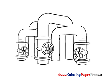 Pipes Colouring Page printable free