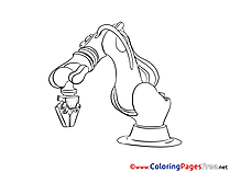 Robot Children download Colouring Page