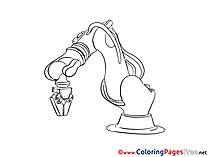 Robot Children download Colouring Page