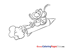 Rocket download printable Coloring Pages