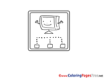 TV free Colouring Page download