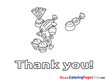 Candies Thank You Coloring Pages download