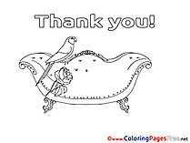 Parrot Coloring Pages Thank You for free