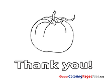 Pumpkin Thank You Colouring Sheet free