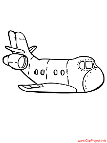 Aircraft image to coloring