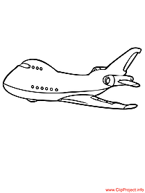Airplane coloring sheet for free