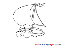 Boat Coloring Pages for free