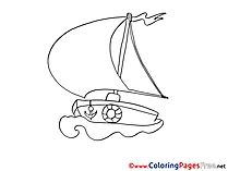 Boat Coloring Pages for free