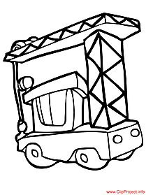 Building crane image for coloring