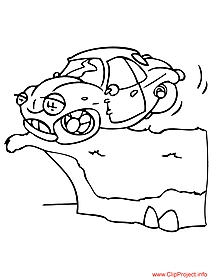Car coloring image free