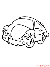 Car coloring page free