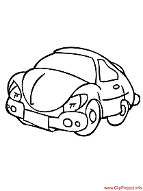 Car coloring page free