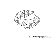 Car Colouring Sheet download free