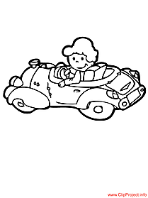 Cartoon car image to coloring