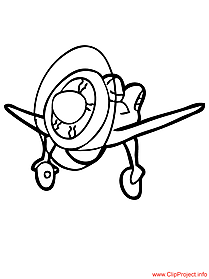 Plane coloring page for free