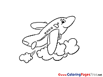 Plane Sky printable Coloring Sheets download