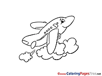 Plane Sky printable Coloring Sheets download