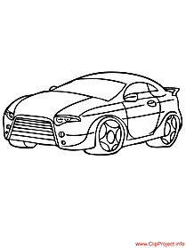 Sportcar image to coloring